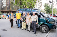 The team with driver and guide