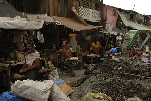 Philippines Slum street repair