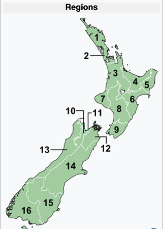 Regions of NZ